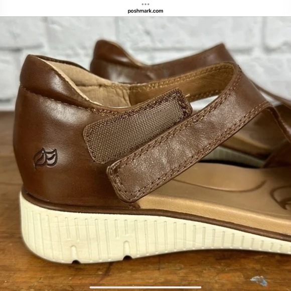 Nurture by Lamaze Brown Leather T Strap Comfort Sandals Closed Back Size 9.5 - Picture 5 of 6